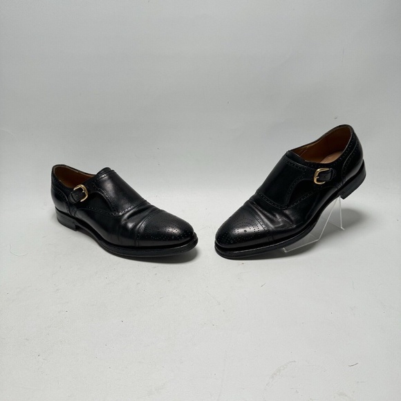 Rare - GUCCI Black Monk Strap Leather Shoes - US 8 - Excellent Condition - Picture 2 of 16